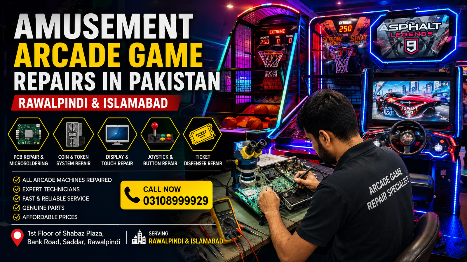Amusement Arcade Game Repairs in Pakistan 2 Amusement Arcade Game