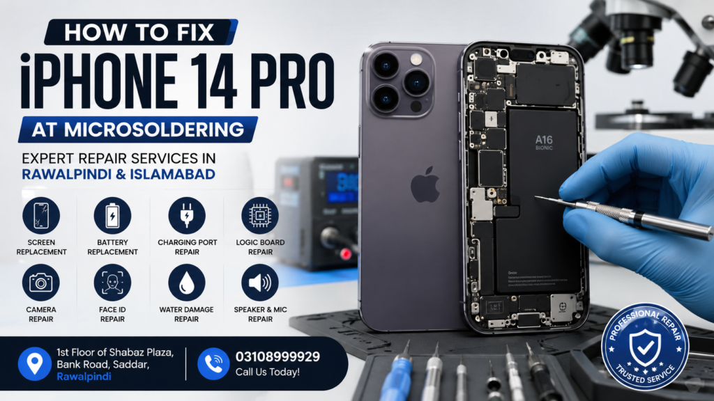 How to Fix an iPhone 14 Pro at Microsoldering 6 How to Fix an iPhone 14 Pro in Rawalpindi