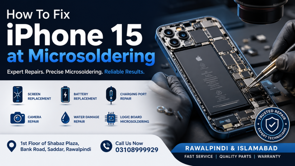 How to Fix an iPhone 15 at Microsoldering 5 How to Fix an iPhone 15 in Rawalpindi