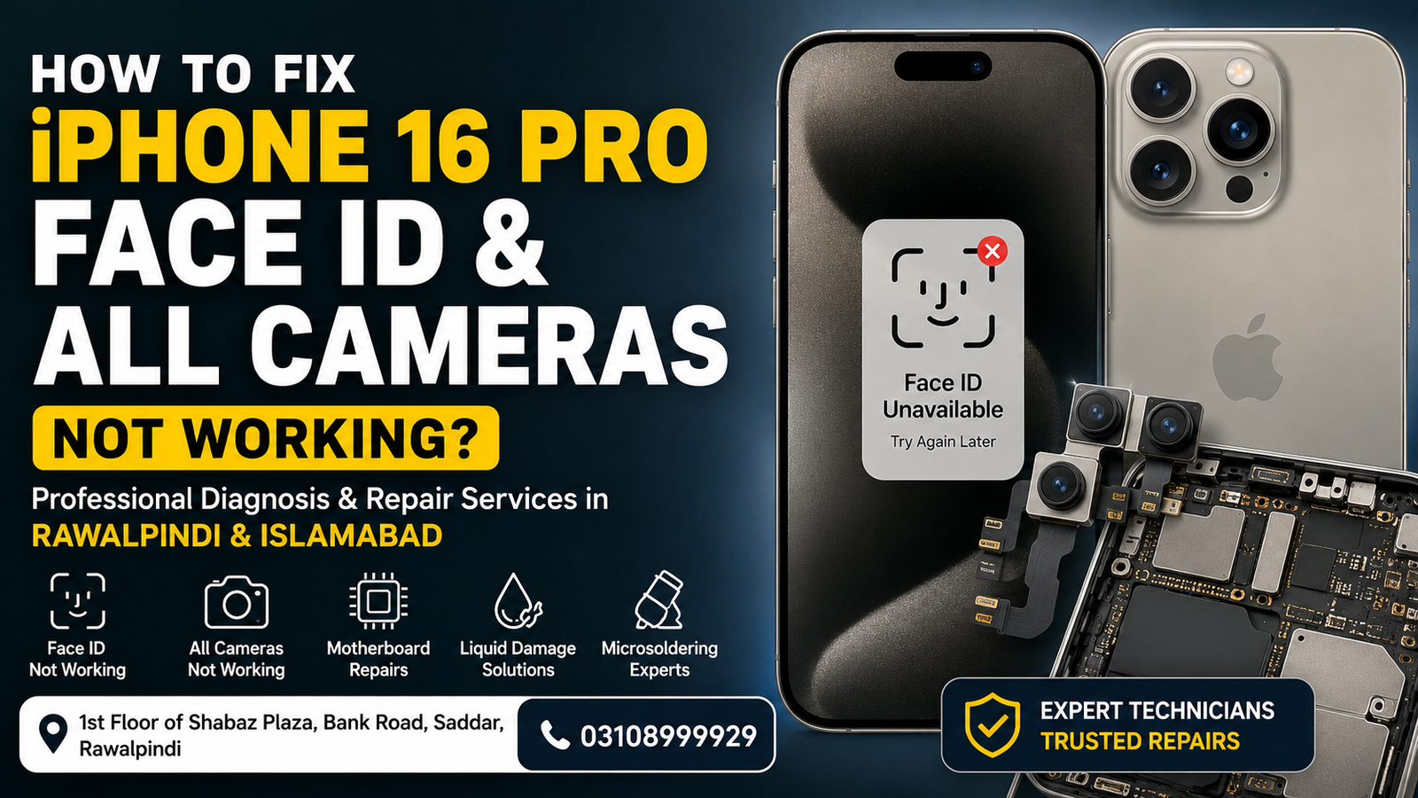 How to Fix iPhone 16 Pro Face ID and All Cameras
