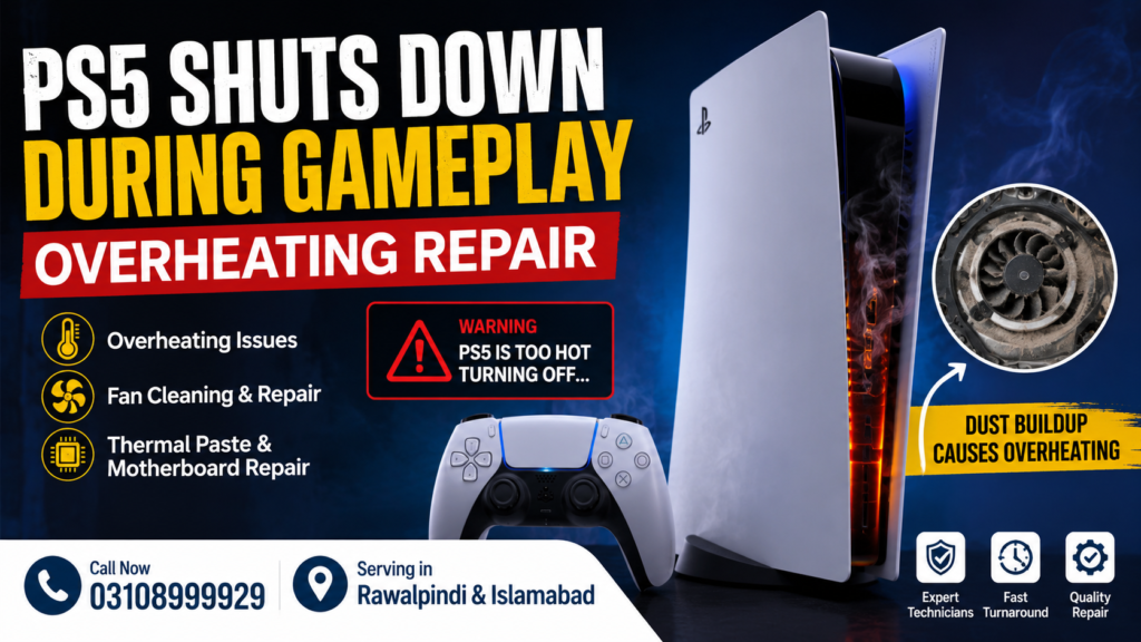 PS5 Shuts Down During Gameplay Overheating Repair 8 PS5 Shuts Down During Gameplay Overheating Repair in Rawalpindi & Islamabad