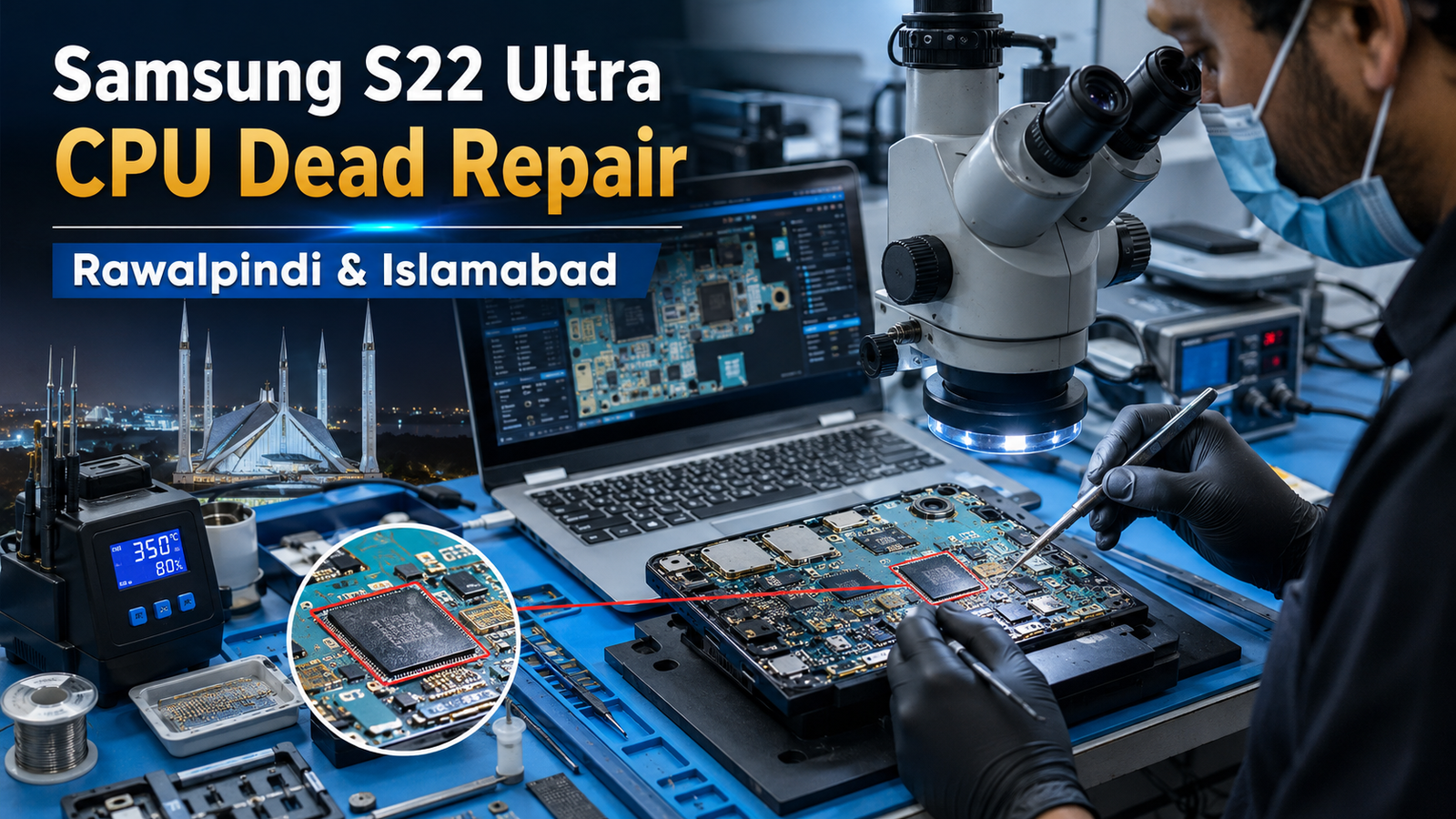 Samsung S22 Ultra CPU Dead Repair in Rawalpindi