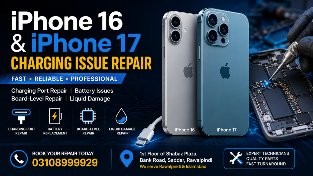 iPhone 16 and iPhone 17 Charging Issue Repair in Rawalpindi & Islamabad 3 iPhone 16 & iPhone 17 Charging Issue Repair in Rawalpindi & Islamabad