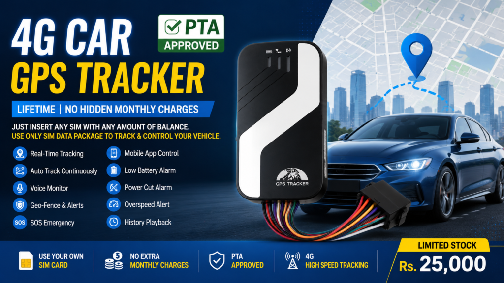4G Car GPS Tracker PTA Approved in Rawalpindi & Islamabad