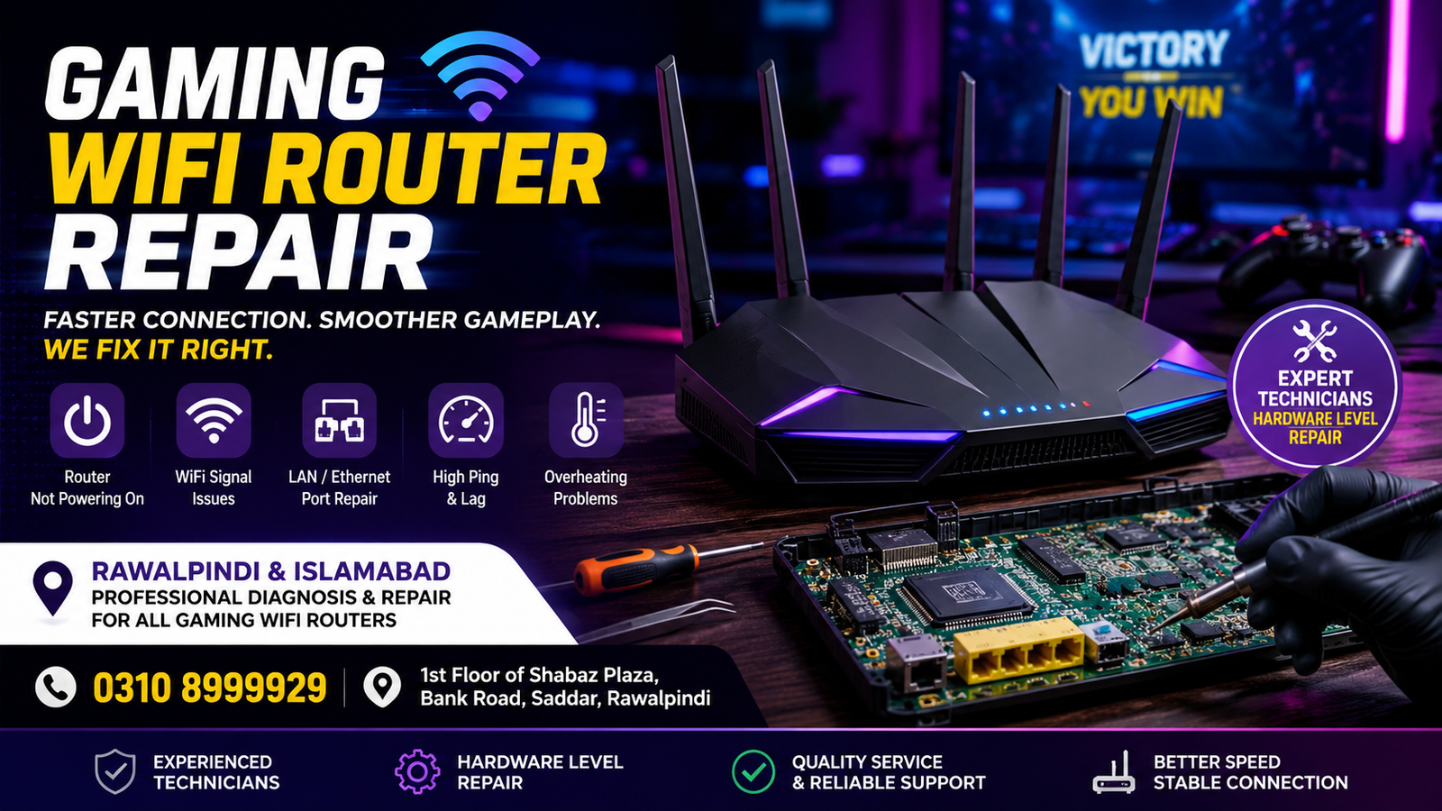 Gaming WiFi Router Repair in Rawalpindi & Islamabad 2 Gaming WiFi Router