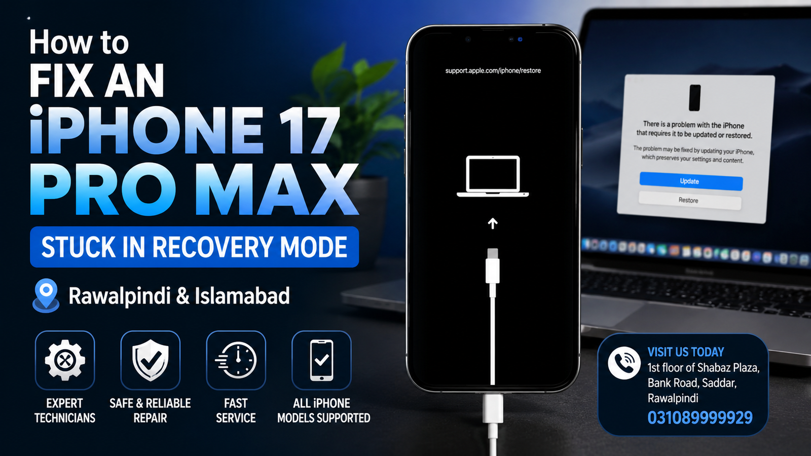 iPhone 17 Pro Max Recovery Mode Repair in Rawalpindi